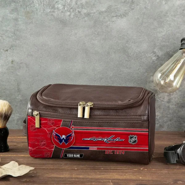 NHL Washington Capitals VITCB031 Leather Cosmetic Bag - Image 3