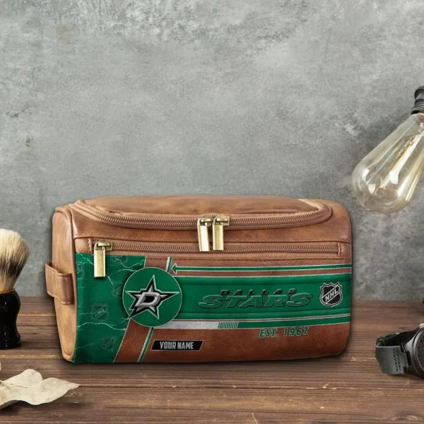 NHL Dallas Stars VITCB010 Leather Cosmetic Bag - Image 5