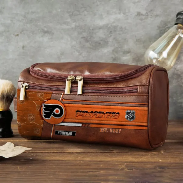 NHL Philadelphia Flyers VITCB022 Leather Cosmetic Bag - Image 2