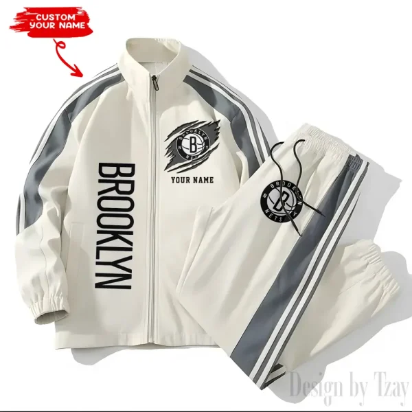 Brooklyn Nets NBA New Style Versatile Sports Set Jacket And Pants S9VSS2PS221 - Image 2