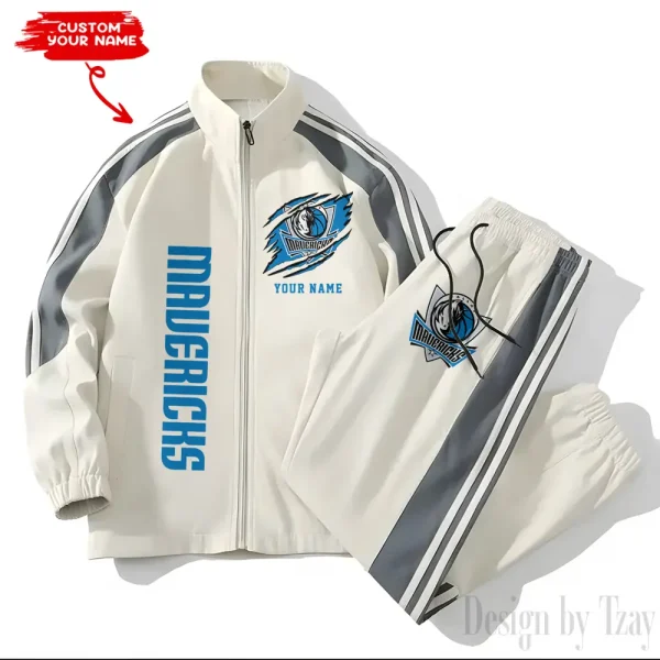 Dallas Mavericks NBA New Style Versatile Sports Set Jacket And Pants S9VSS2PS225 - Image 2