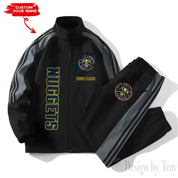 Denver Nuggets NBA New Style Versatile Sports Set Jacket And Pants S9VSS2PS226 - Image 2