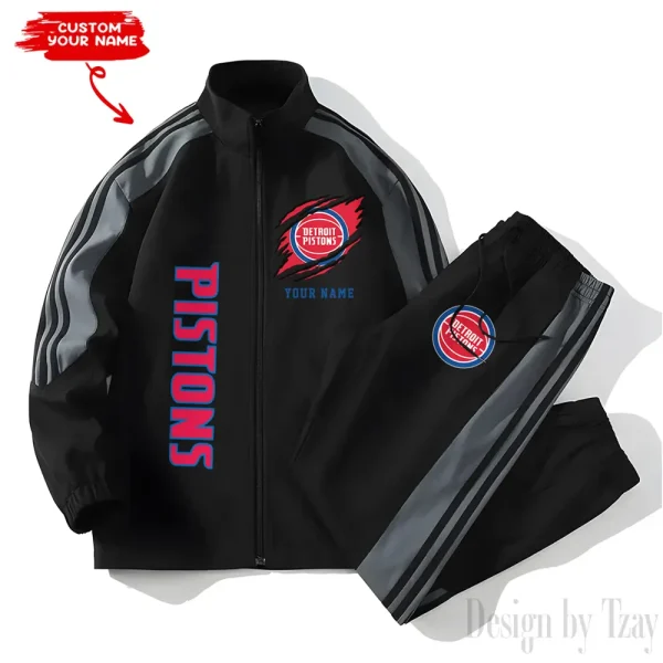 Detroit Pistons NBA New Style Versatile Sports Set Jacket And Pants S9VSS2PS227