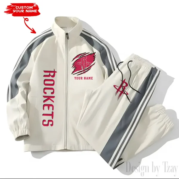 Houston Rockets NBA New Style Versatile Sports Set Jacket And Pants S9VSS2PS229 - Image 2