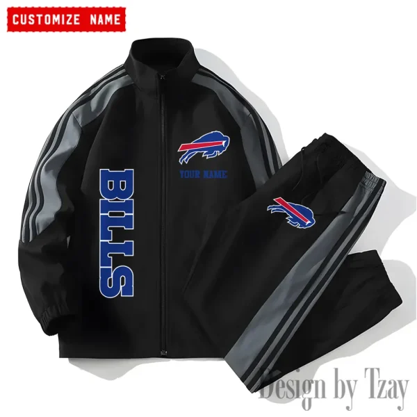 Buffalo Bills NFL New Style Versatile Sports Set Jacket And Pants S9VSS2PS190 - Image 2