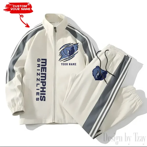 Memphis Grizzlies NBA New Style Versatile Sports Set Jacket And Pants S9VSS2PS233 - Image 2