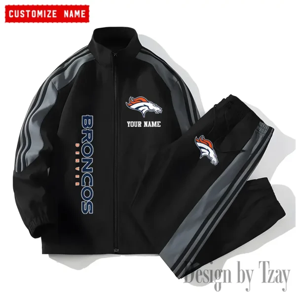 Denver Broncos NFL New Style Versatile Sports Set Jacket And Pants S9VSS2PS196 - Image 2