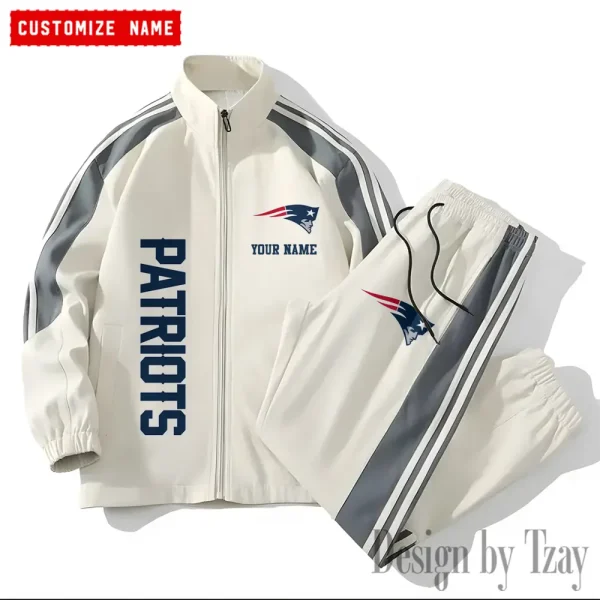 New England Patriots NFL New Style Versatile Sports Set Jacket And Pants S9VSS2PS208