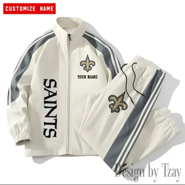 New Orleans Saints NFL New Style Versatile Sports Set Jacket And Pants S9VSS2PS209