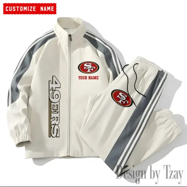 San Francisco 49ers NFL New Style Versatile Sports Set Jacket And Pants S9VSS2PS214