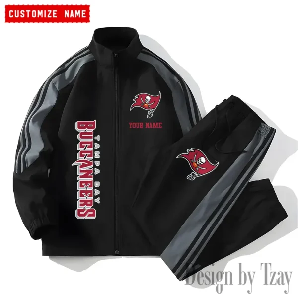 Tampa Bay Buccaneers NFL New Style Versatile Sports Set Jacket And Pants S9VSS2PS216 - Image 2