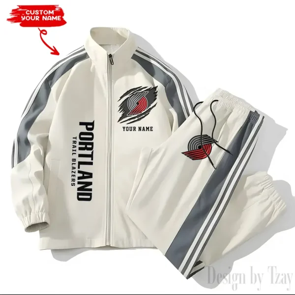 Portland Trail Blazers NBA New Style Versatile Sports Set Jacket And Pants S9VSS2PS243 - Image 2