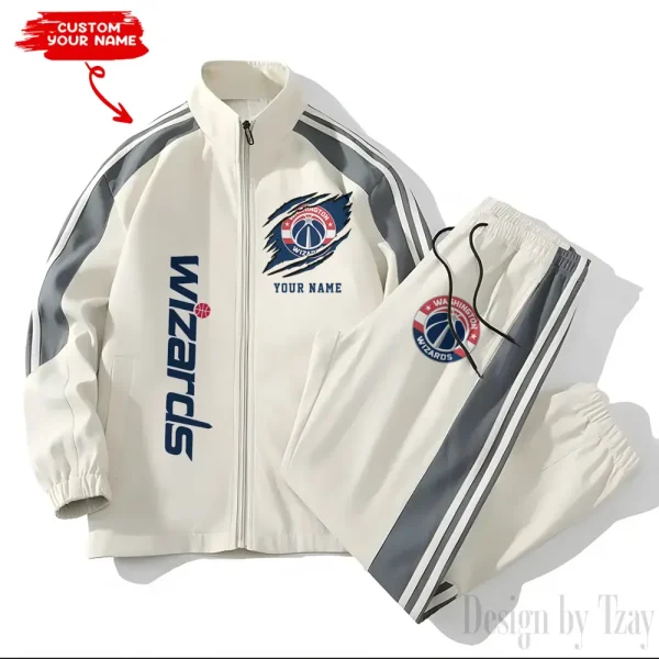 Washington Wizards NBA New Style Versatile Sports Set Jacket And Pants S9VSS2PS244 - Image 2