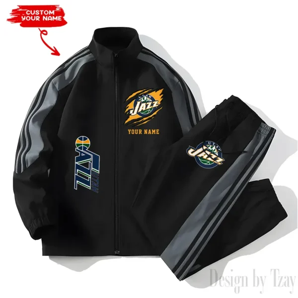 Utah Jazz NBA New Style Versatile Sports Set Jacket And Pants S9VSS2PS245 - Image 2