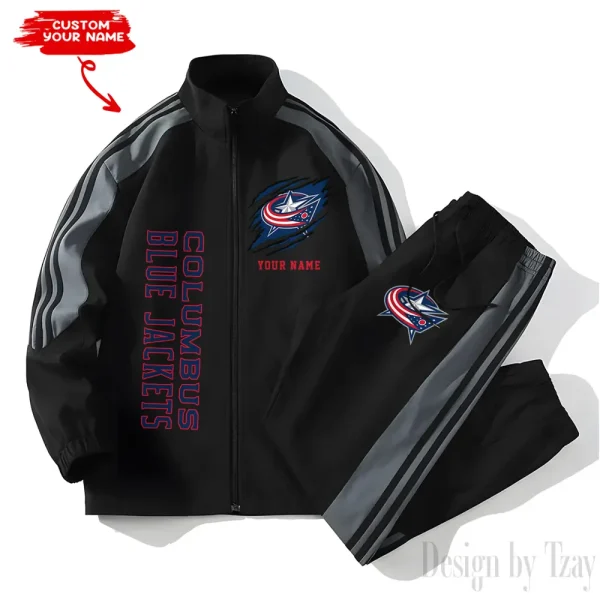 Columbus Blue Jackets NHL New Style Versatile Sports Set Jacket And Pants S9VSS2PS271