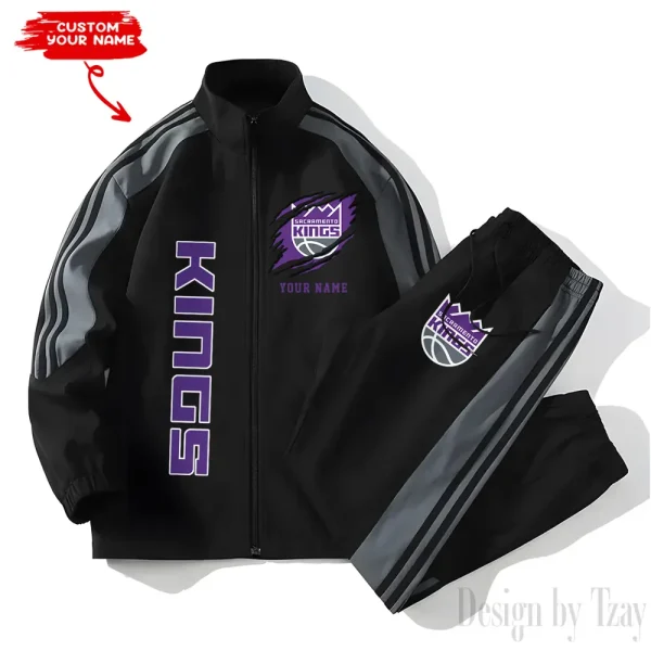 Sacramento Kings NBA New Style Versatile Sports Set Jacket And Pants S9VSS2PS247 - Image 2