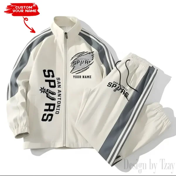 San Antonio Spurs NBA New Style Versatile Sports Set Jacket And Pants S9VSS2PS248 - Image 2