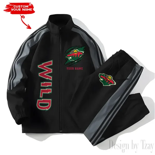 Minnesota Wild NHL New Style Versatile Sports Set Jacket And Pants S9VSS2PS277 - Image 2