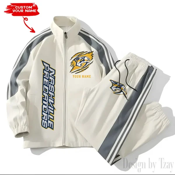 Nashville Predators NHL New Style Versatile Sports Set Jacket And Pants S9VSS2PS279 - Image 2