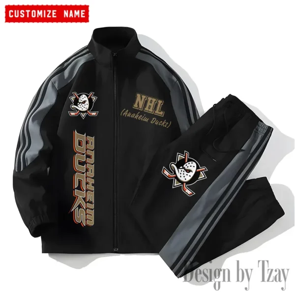 Anaheim Ducks NHL New Style Versatile Sports Set Jacket And Pants S9VSS2PS249 - Image 2