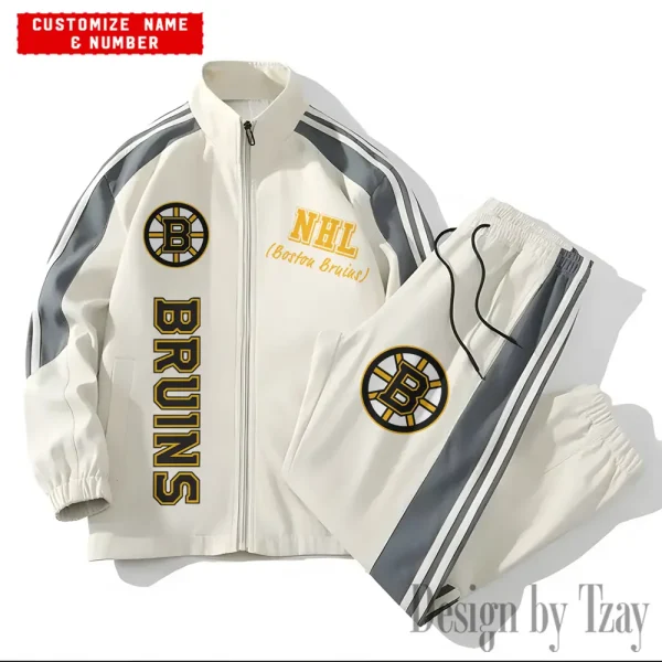 Boston Bruins NHL New Style Versatile Sports Set Jacket And Pants S9VSS2PS250