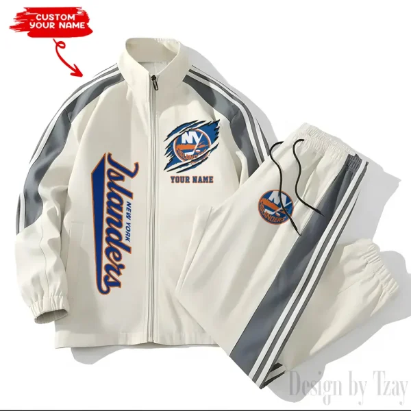 New York Islanders NHL New Style Versatile Sports Set Jacket And Pants S9VSS2PS281