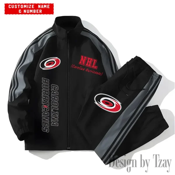 Carolina Hurricanes NHL New Style Versatile Sports Set Jacket And Pants S9VSS2PS253 - Image 2