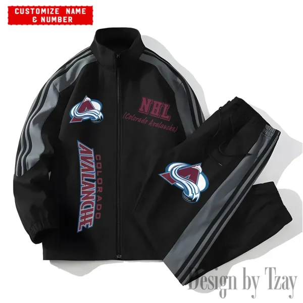 Colorado Avalanche NHL New Style Versatile Sports Set Jacket And Pants S9VSS2PS255 - Image 2