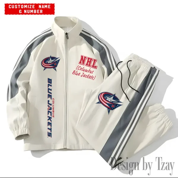 Columbus Blue Jackets NHL New Style Versatile Sports Set Jacket And Pants S9VSS2PS256