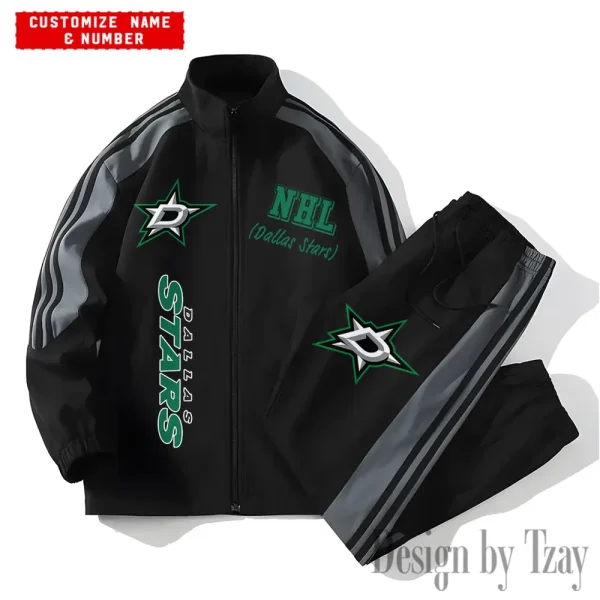 Dallas Stars NHL New Style Versatile Sports Set Jacket And Pants S9VSS2PS257 - Image 2