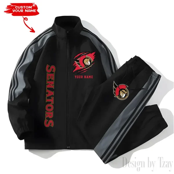 Ottawa Senators NHL New Style Versatile Sports Set Jacket And Pants S9VSS2PS283 - Image 2