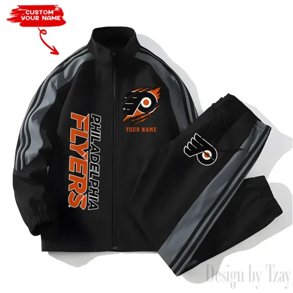 Philadelphia Flyers NHL New Style Versatile Sports Set Jacket And Pants S9VSS2PS284 - Image 2