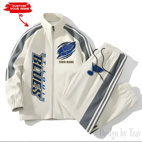 St. Louis Blues NHL New Style Versatile Sports Set Jacket And Pants S9VSS2PS288