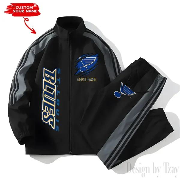 St. Louis Blues NHL New Style Versatile Sports Set Jacket And Pants S9VSS2PS288 - Image 2