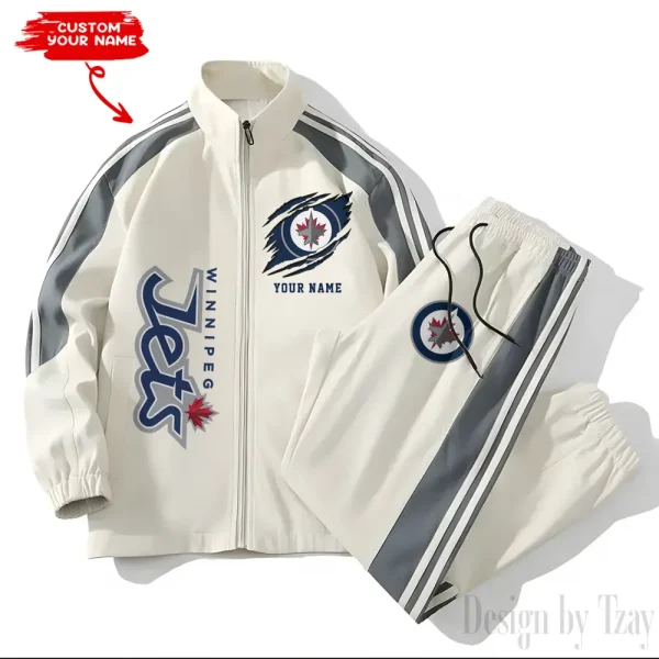 Winnipeg Jets NHL New Style Versatile Sports Set Jacket And Pants S9VSS2PS295 - Image 2