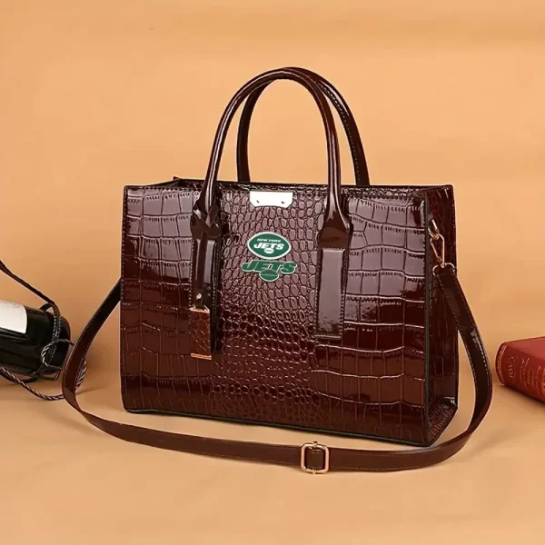 New York Jets Deluxe Crocodile Handbag For Women SPTDCGB025 - Image 2