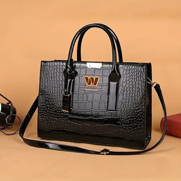 Washington Commanders Deluxe Crocodile Handbag For Women SPTDCGB032 - Image 3