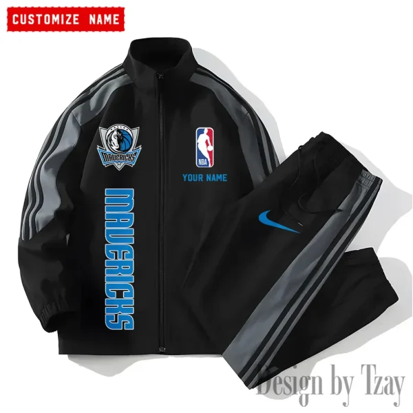 Dallas Mavericks NBA New Style Versatile Sports Set Jacket And Pants S9VSS2PS319 - Image 2