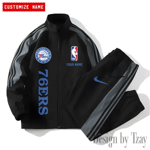 Philadelphia 76ers NBA New Style Versatile Sports Set Jacket And Pants S9VSS2PS335 - Image 2