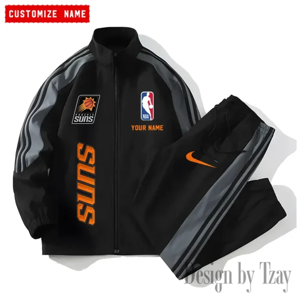 Phoenix Suns NBA New Style Versatile Sports Set Jacket And Pants S9VSS2PS336 - Image 2