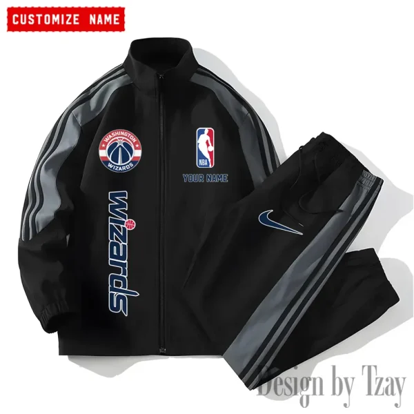 Washington Wizards NBA New Style Versatile Sports Set Jacket And Pants S9VSS2PS342 - Image 2