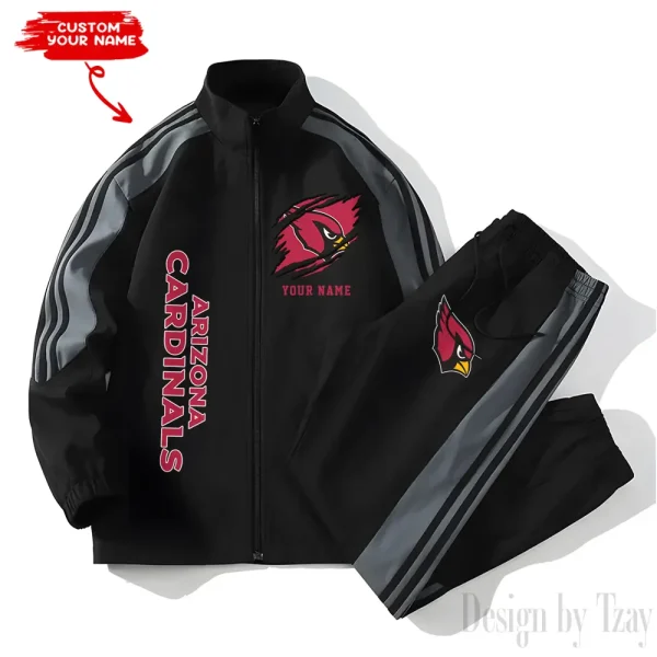 Arizona Cardinals NFL New Style Versatile Sports Set Jacket And Pants S9VSS2PS343 - Image 2