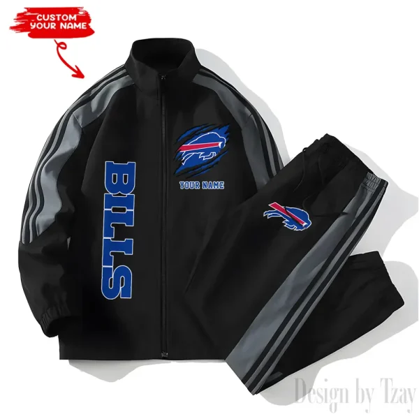 Buffalo Bills NFL New Style Versatile Sports Set Jacket And Pants S9VSS2PS346 - Image 2