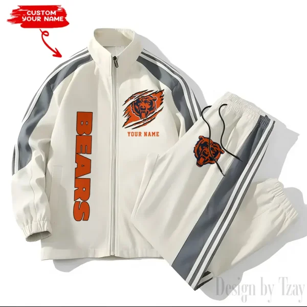 Chicago Bears NFL New Style Versatile Sports Set Jacket And Pants S9VSS2PS348