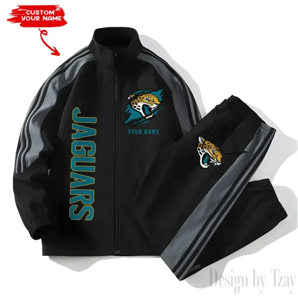 Jacksonville Jaguars NFL New Style Versatile Sports Set Jacket And Pants S9VSS2PS357 - Image 2