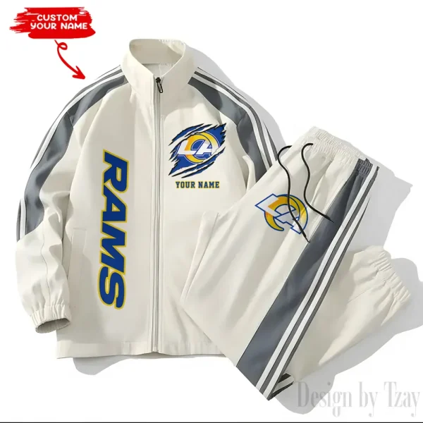 Los Angeles Rams NFL New Style Versatile Sports Set Jacket And Pants S9VSS2PS361