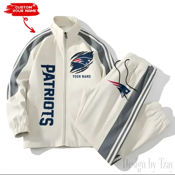 New England Patriots NFL New Style Versatile Sports Set Jacket And Pants S9VSS2PS364