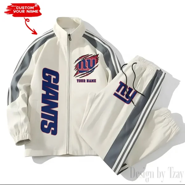 New York Giants NFL New Style Versatile Sports Set Jacket And Pants S9VSS2PS366