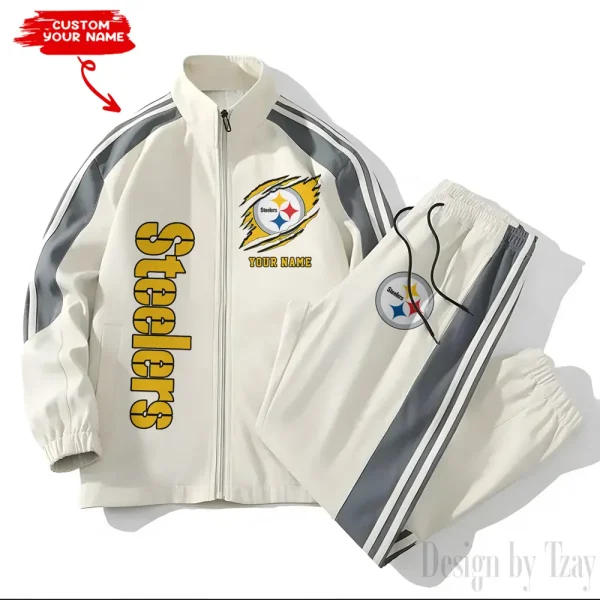 Pittsburgh Steelers NFL New Style Versatile Sports Set Jacket And Pants S9VSS2PS369