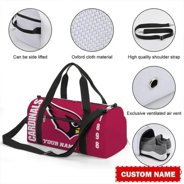 Arizona Cardinals Personalized Round Travel Bag Best Gift For Fan S9RTB034 - Image 2